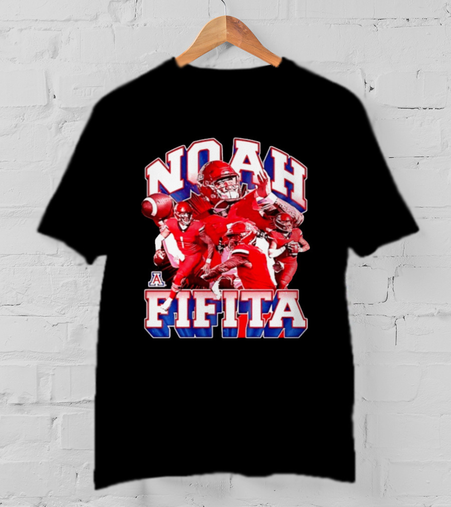 Noah Fifita 1 Arizona Wildcats NCAA Football Player Action Collage T-Shirt