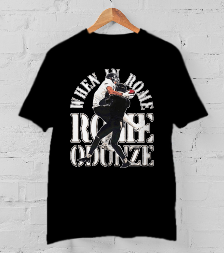 When In Rome Odunze Chicago Bears Football Sports Fan Gear T-Shirt