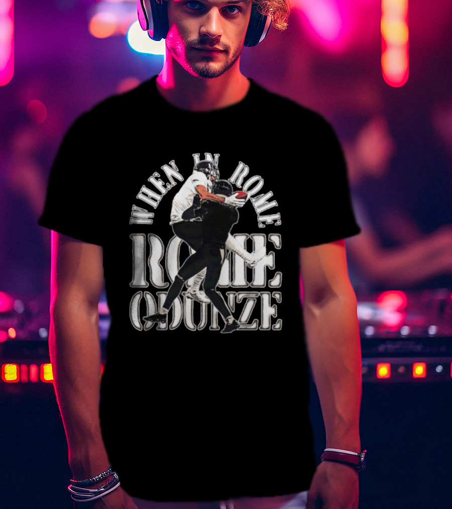 When In Rome Odunze Chicago Bears Football Sports Fan Gear T-Shirt