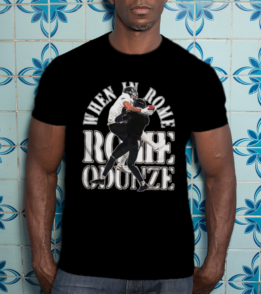 When In Rome Odunze Chicago Bears Football Sports Fan Gear T-Shirt