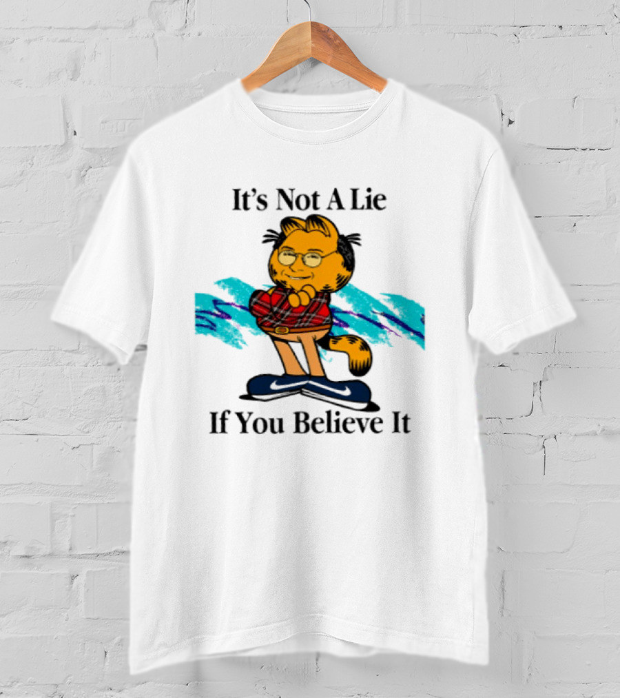 George Costanza Garfield Mashup It's Not A Lie If You Believe It T-Shirt