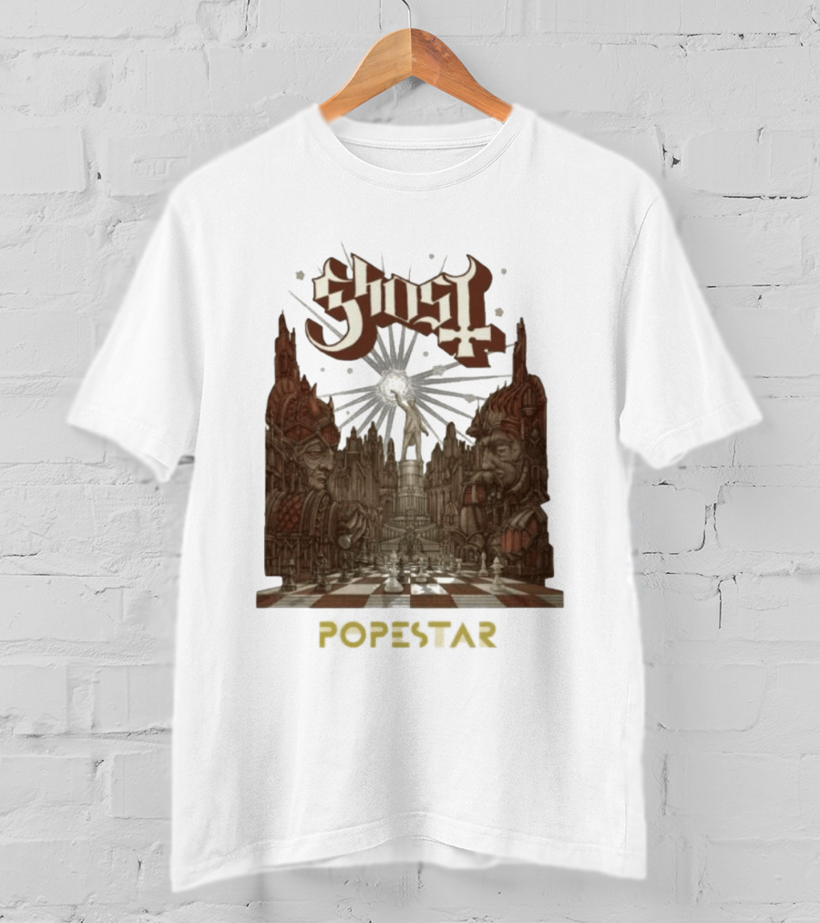 Ghost Popestar Chessboard Cathedral Gothic T-Shirt