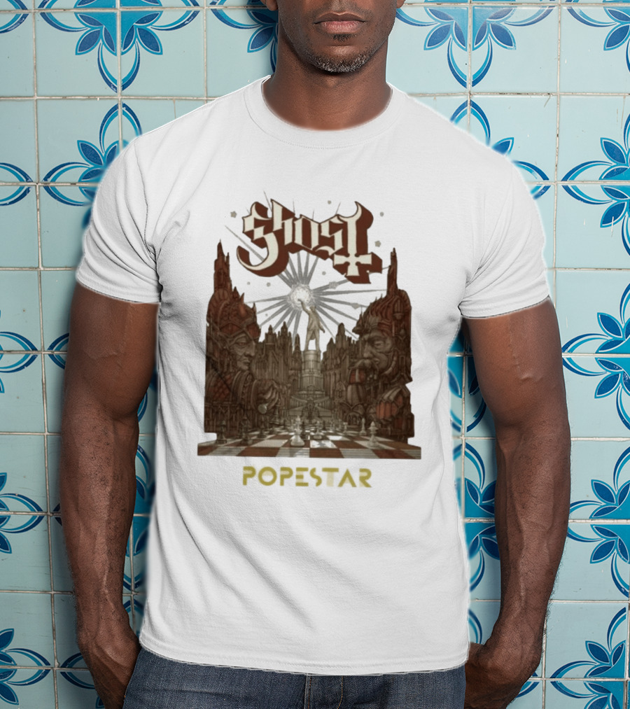 Ghost Popestar Chessboard Cathedral Gothic T-Shirt