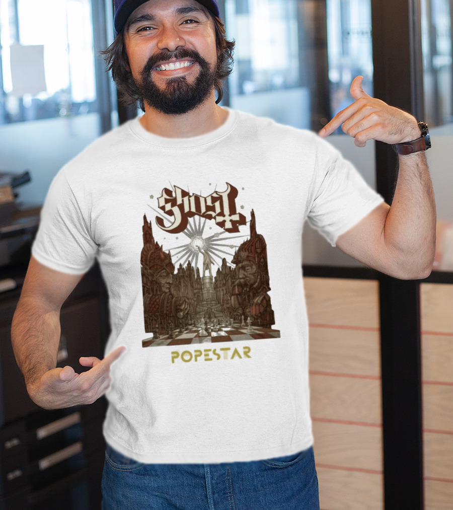 Ghost Popestar Chessboard Cathedral Gothic T-Shirt