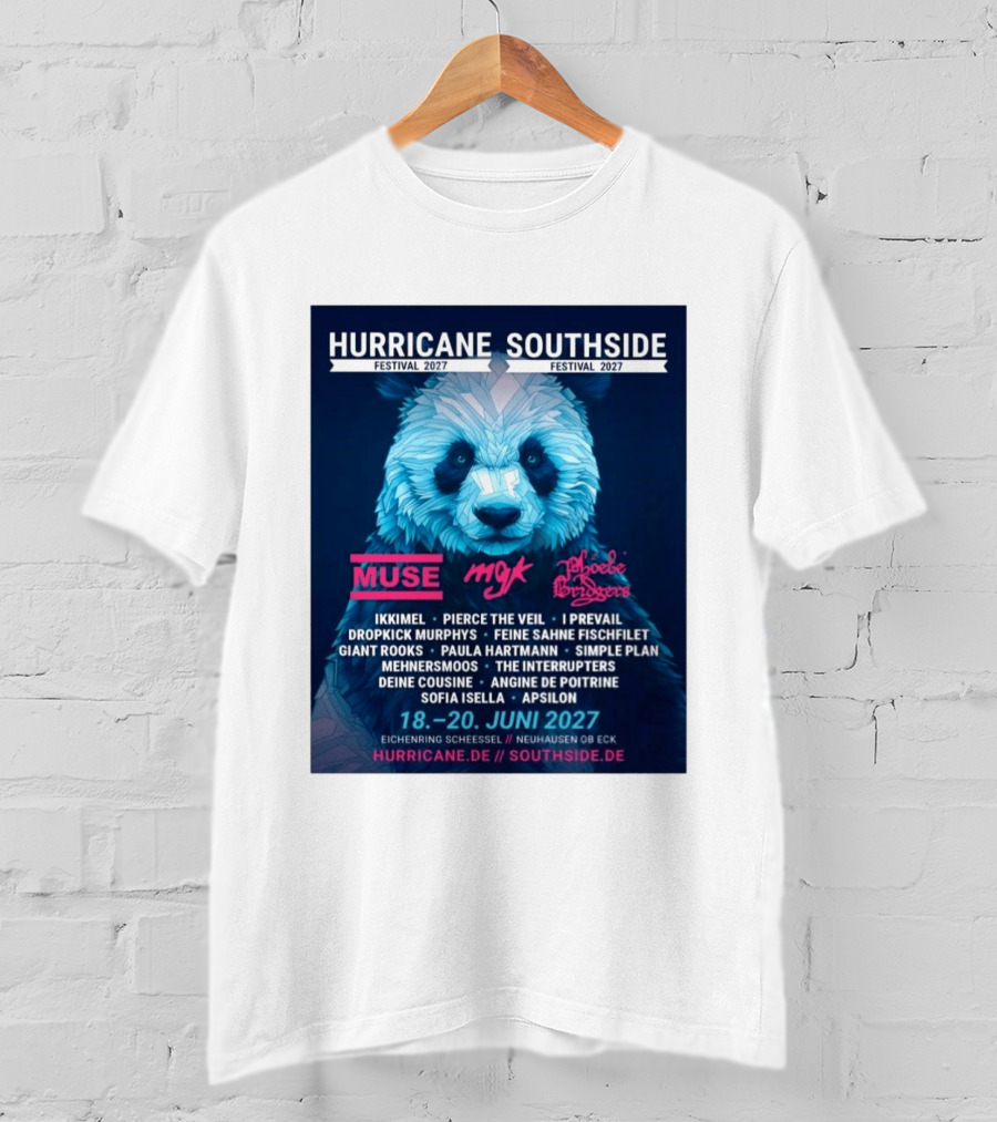 Hurricane Southside Festival 2027 Muse MGK Phoebe Bridgers Ikkimel June 18 20 Eichenring Scheessel Neuhause Ob Eck T-Shirt