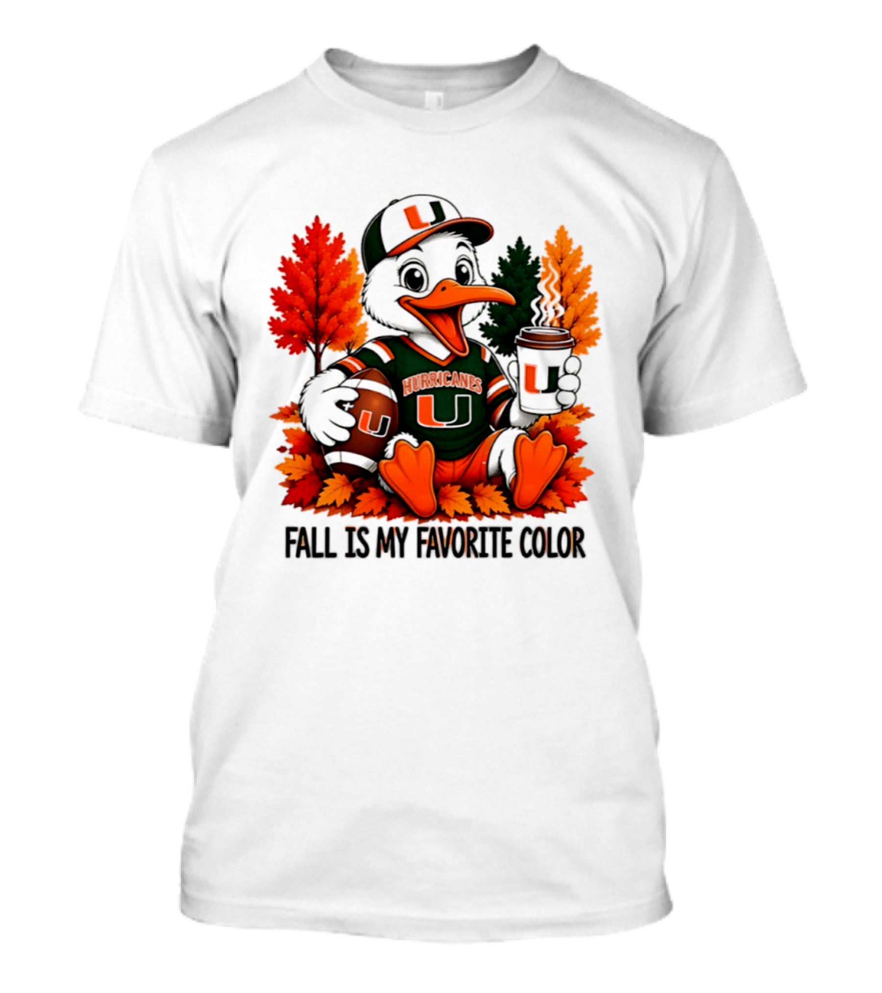 Miami Hurricanes Fall Is My Favorite Color NCAA Football T-Shirt