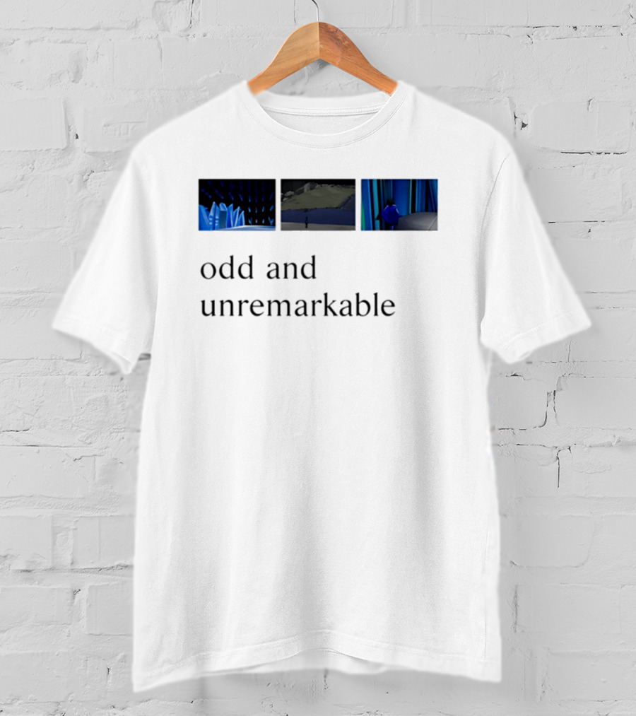 Odd And Unremarkable Aesthetic Minimalist Blue Abstract Scenes T-Shirt