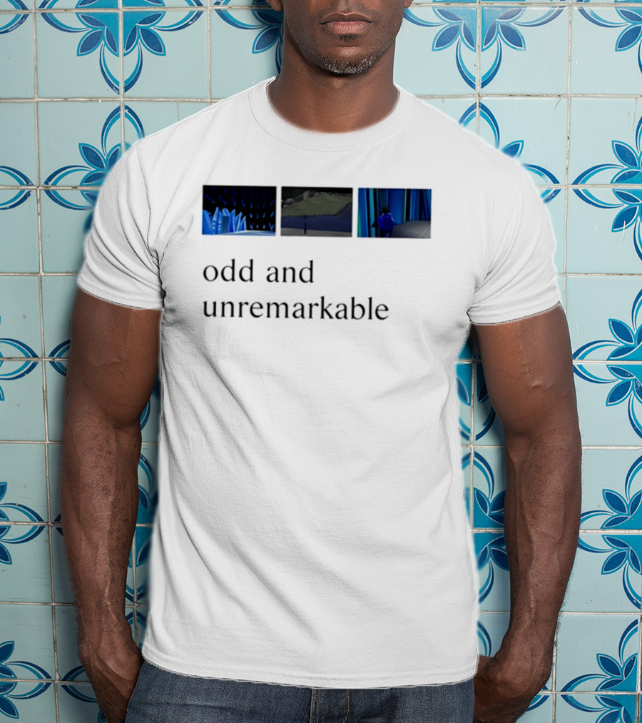 Odd And Unremarkable Aesthetic Minimalist Blue Abstract Scenes T-Shirt