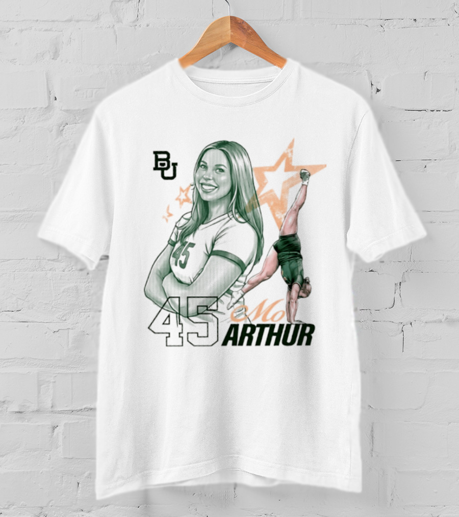 BU Mo Arthur 45 Baylor Bears NCAA Acrobatics & Tumbling T-Shirt