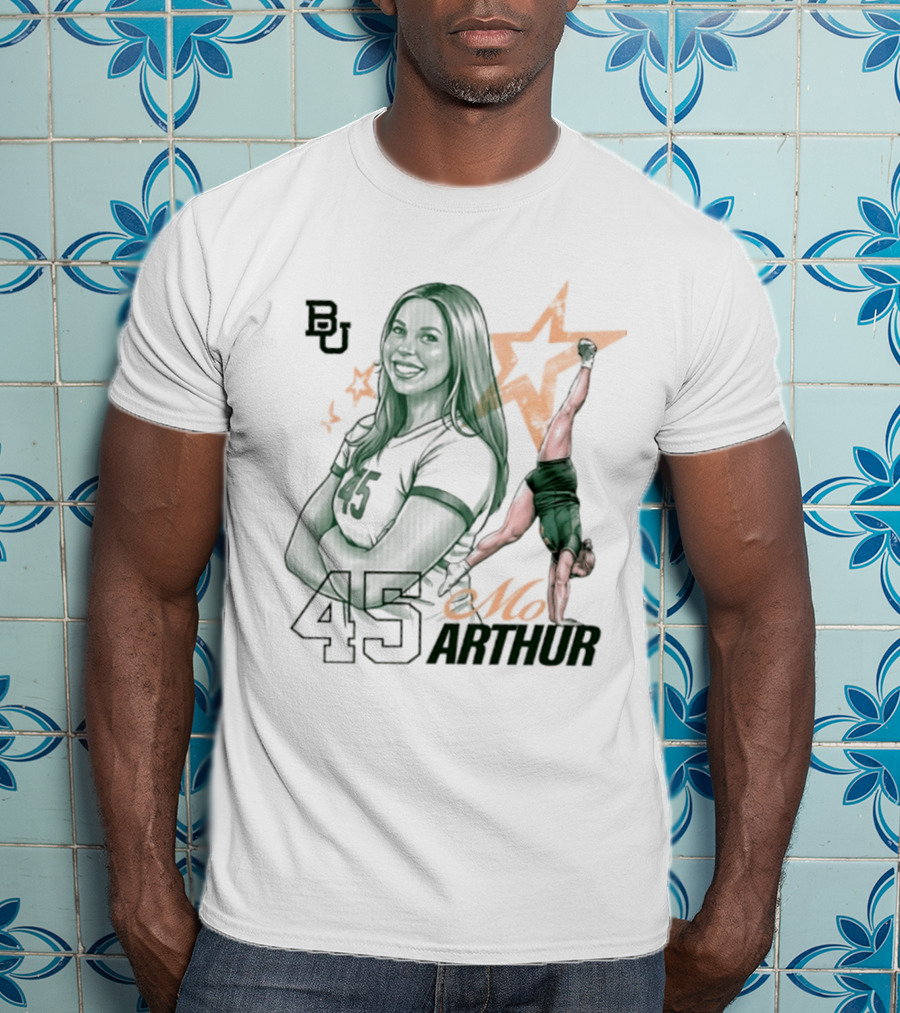 BU Mo Arthur 45 Baylor Bears NCAA Acrobatics & Tumbling T-Shirt