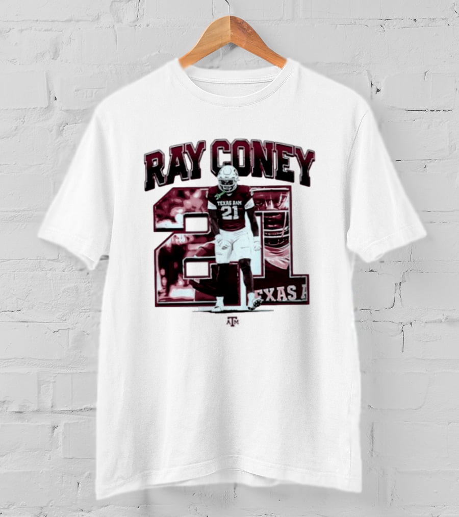 Ray Coney 21 Texas A&M NCAA Football Player Jersey Number T-Shirt
