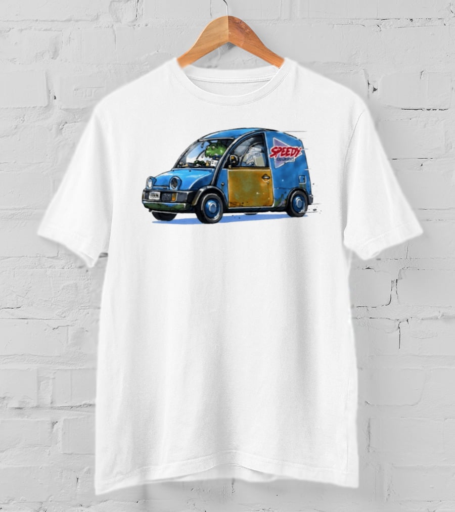 Speedy Couriers Alien Driver In Blue Hoon Van T-Shirt