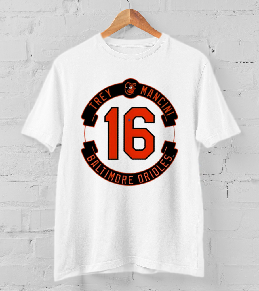 Trey Mancini 16 Baltimore Orioles MLB Baseball T-Shirt