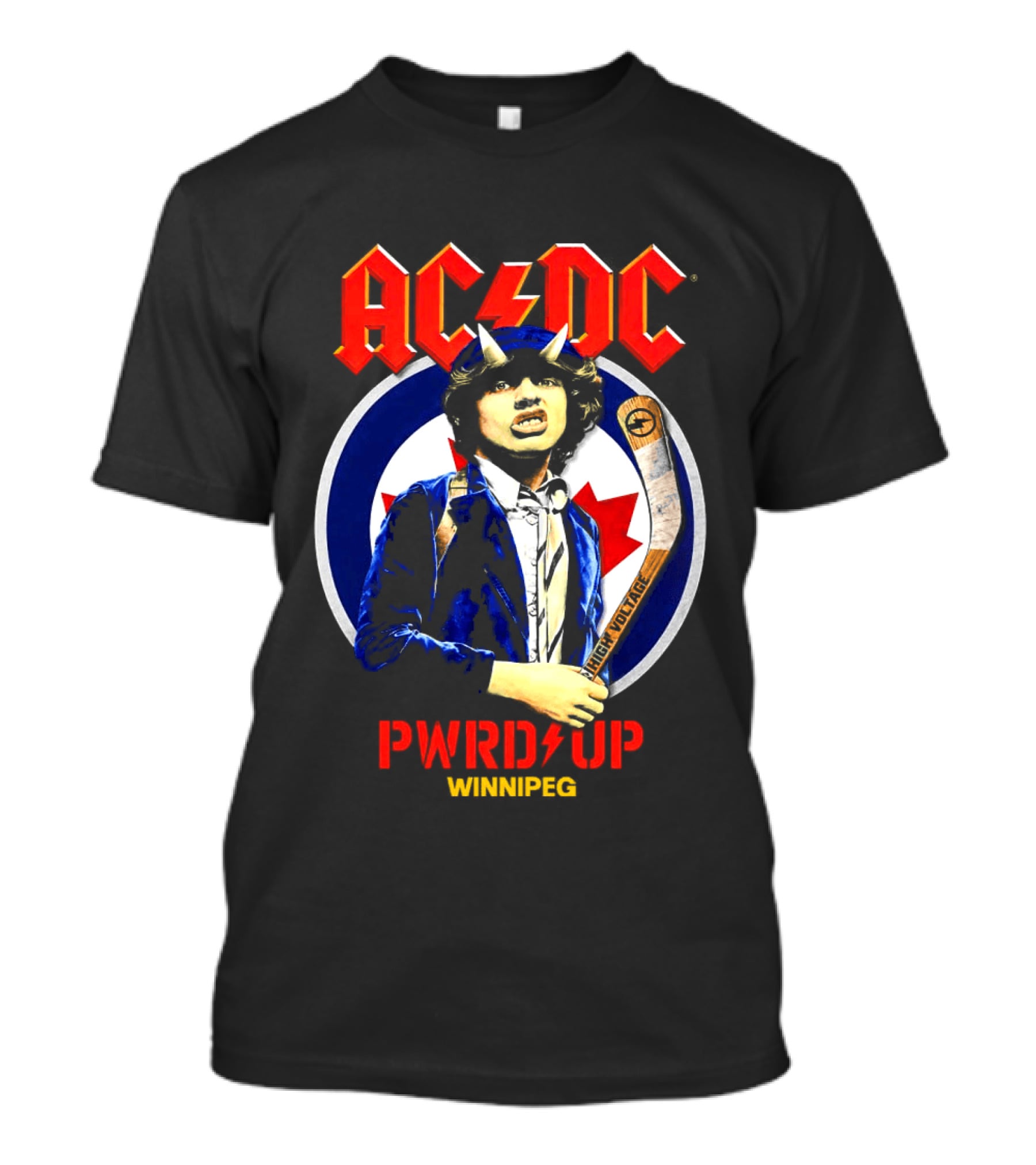 ACDC PWR Up Tour Winnipeg 2026 Hockey Theme Event T-Shirt