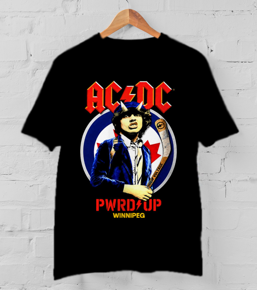ACDC PWR Up Tour Winnipeg 2026 Hockey Theme Event T-Shirt
