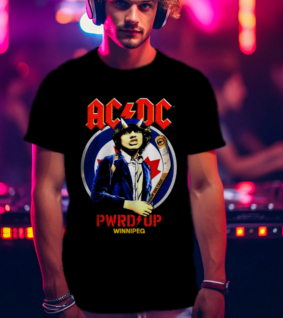 ACDC PWR Up Tour Winnipeg 2026 Hockey Theme Event T-Shirt