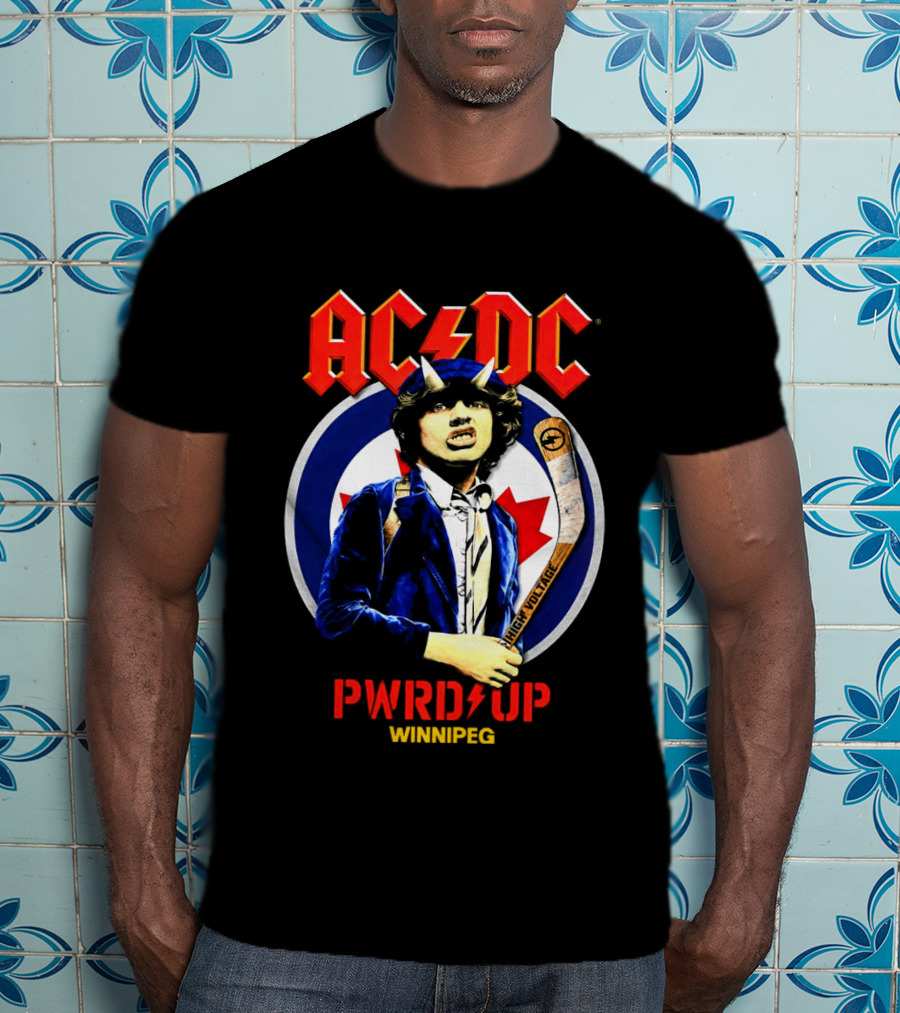ACDC PWR Up Tour Winnipeg 2026 Hockey Theme Event T-Shirt