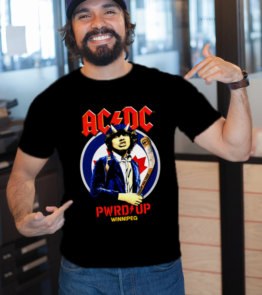 ACDC PWR Up Tour Winnipeg 2026 Hockey Theme Event T-Shirt