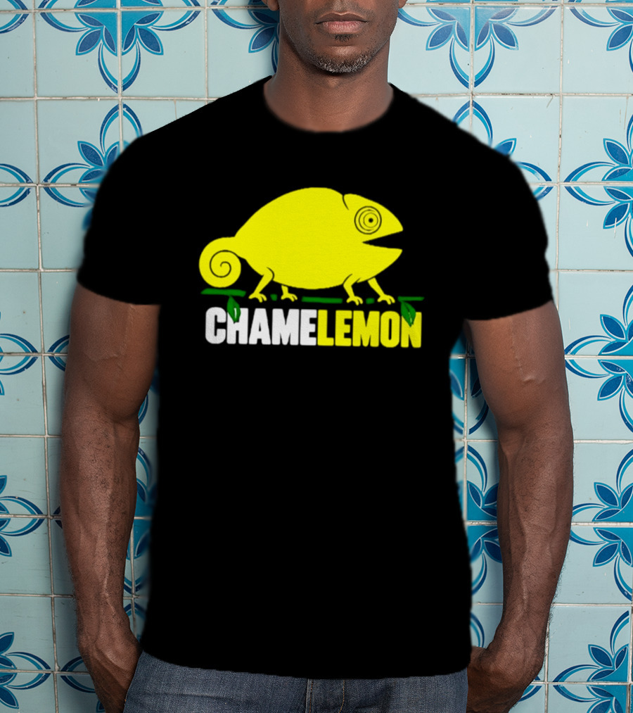 Chamelemon Chameleon Lemon Blend With Leaf Accent T-Shirt