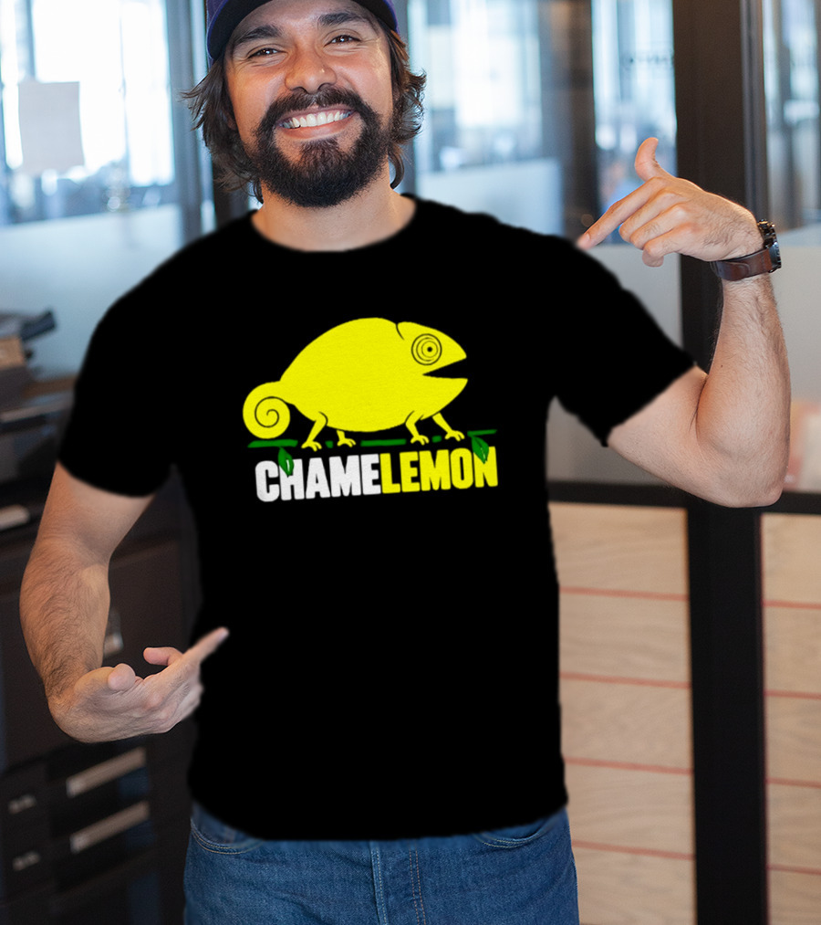 Chamelemon Chameleon Lemon Blend With Leaf Accent T-Shirt