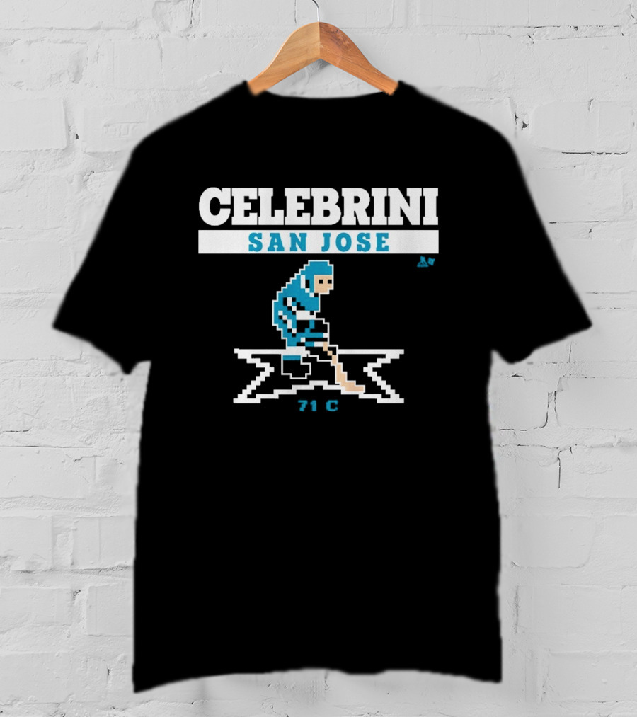 Celebrini San Jose Pixel Hockey 74 C T-Shirt