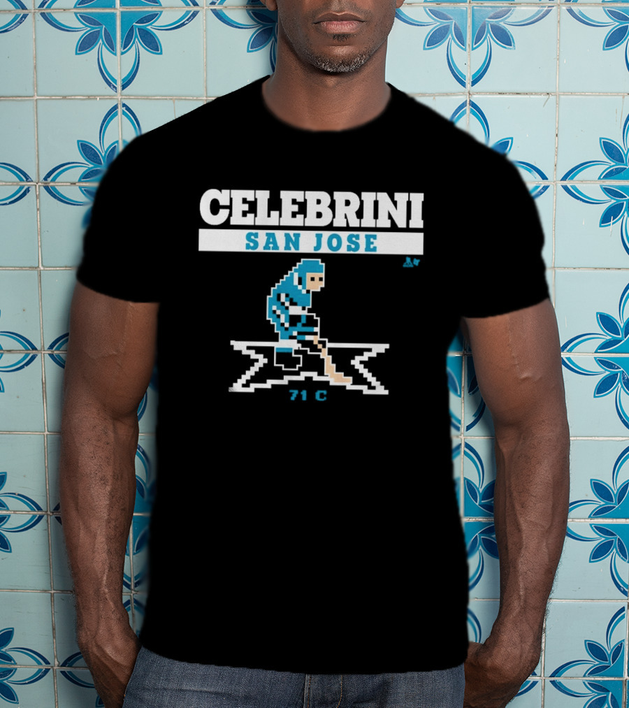 Celebrini San Jose Pixel Hockey 74 C T-Shirt