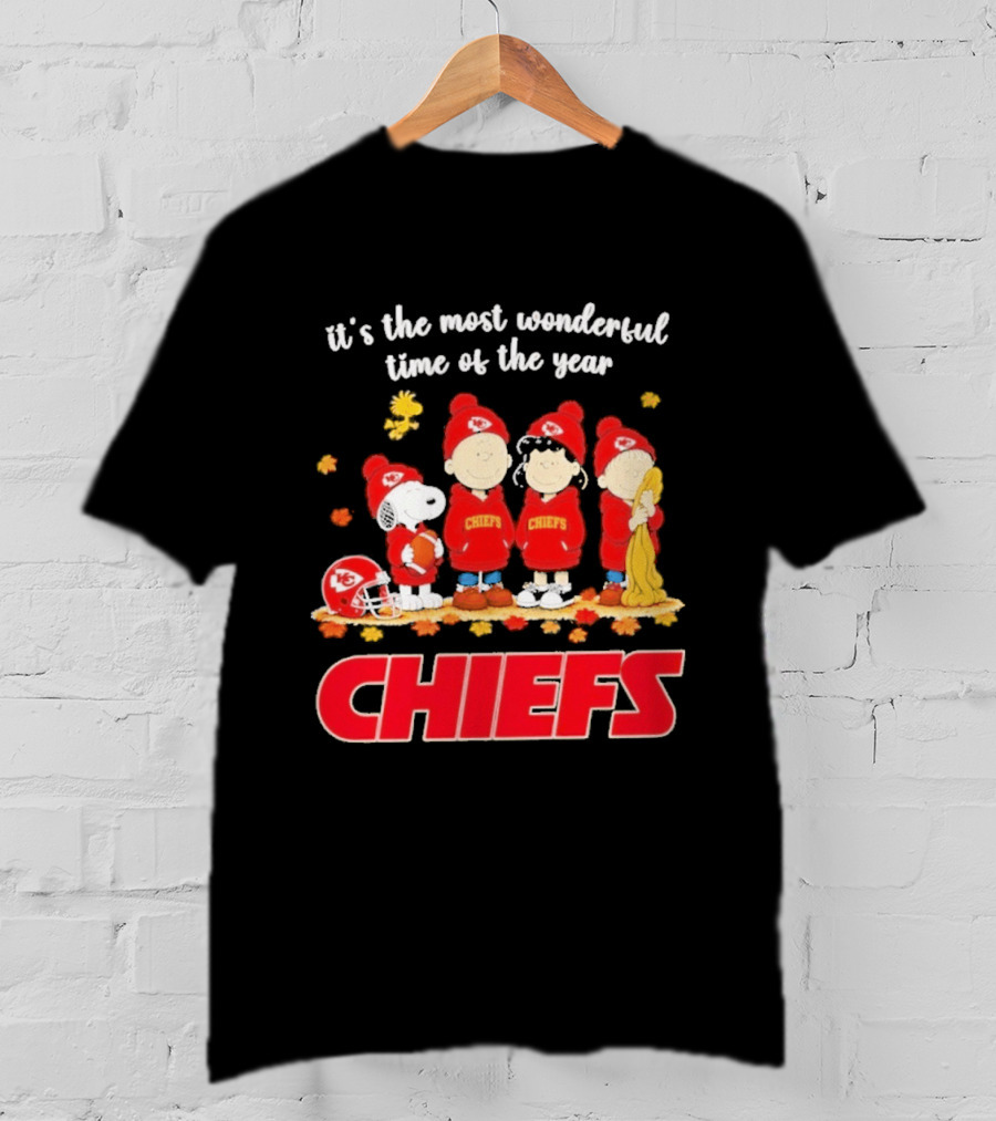 It's The Most Wonderful Time Peanuts Chiefs Halloween 2026 T-Shirt