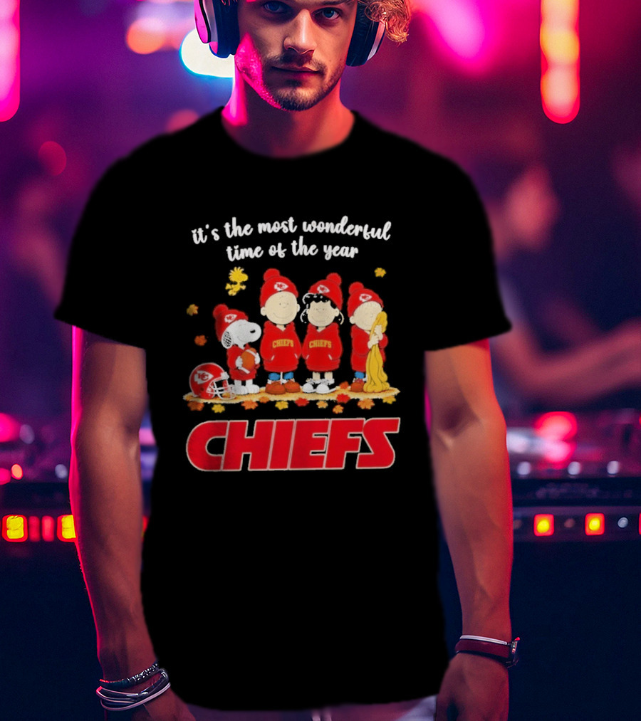 It's The Most Wonderful Time Peanuts Chiefs Halloween 2026 T-Shirt