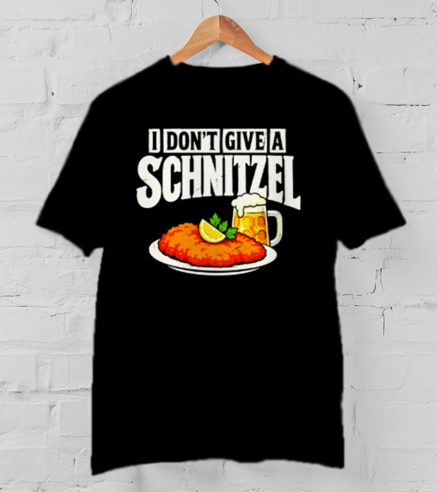 I Don't Give A Schnitzel German Beer Food Plate T-Shirt
