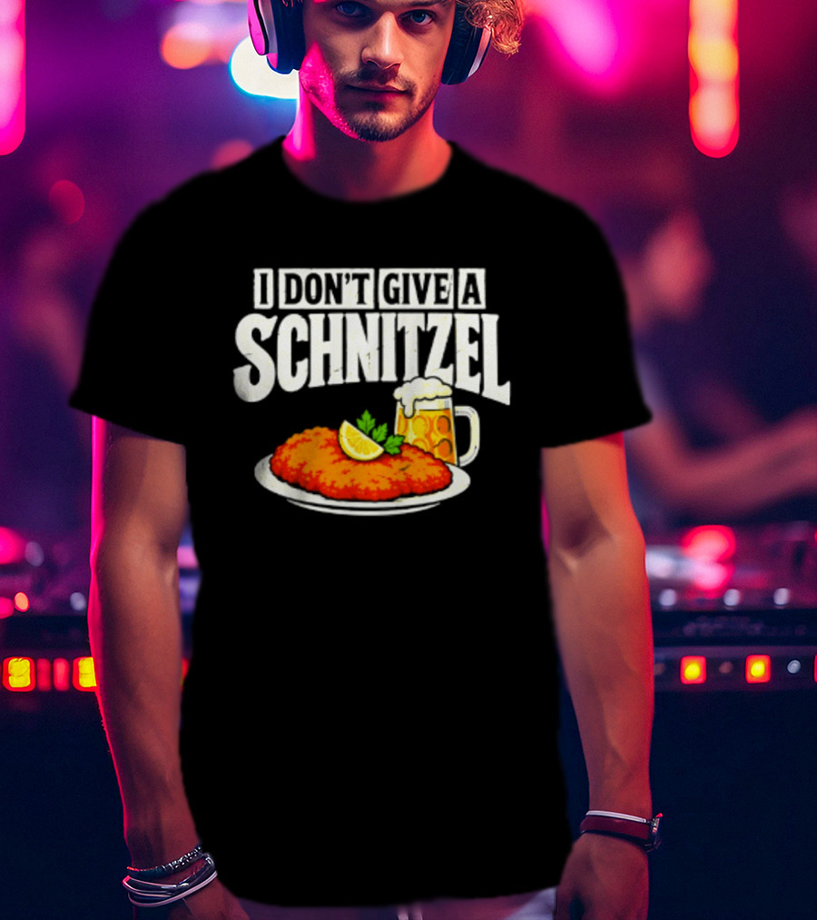 I Don't Give A Schnitzel German Beer Food Plate T-Shirt