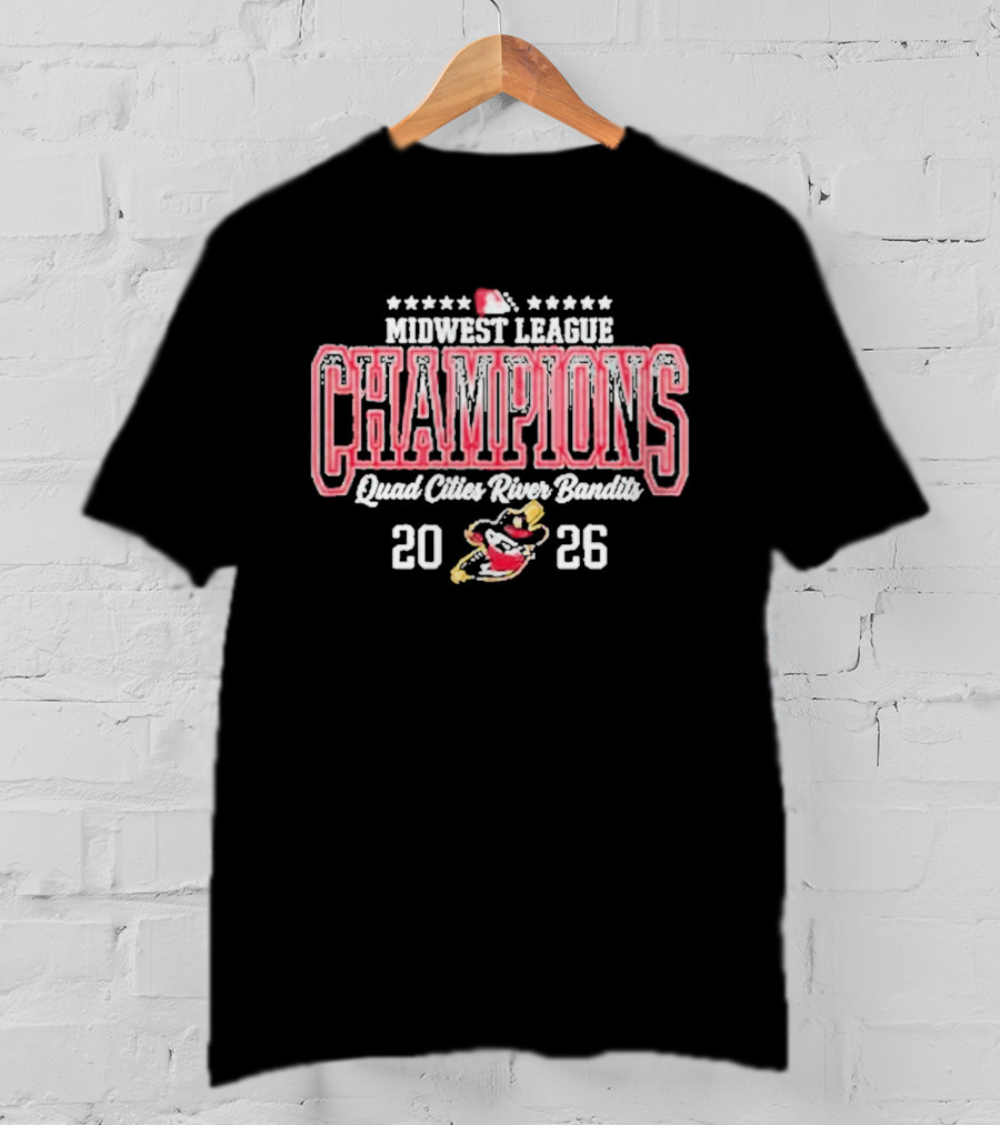 Midwest League Champions Quad Cities River Bandits 2026 T-Shirt