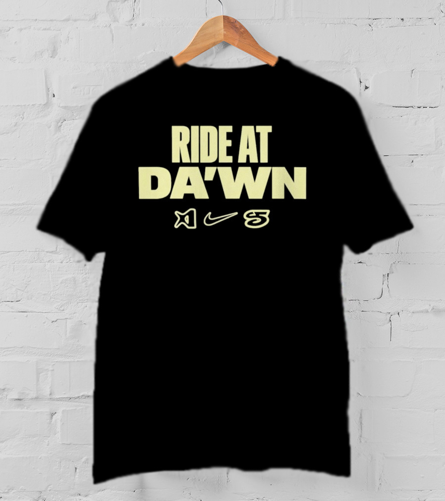 Ride At DA'WN Travis Scott Nike Cactus Jack Collaboration T-Shirt