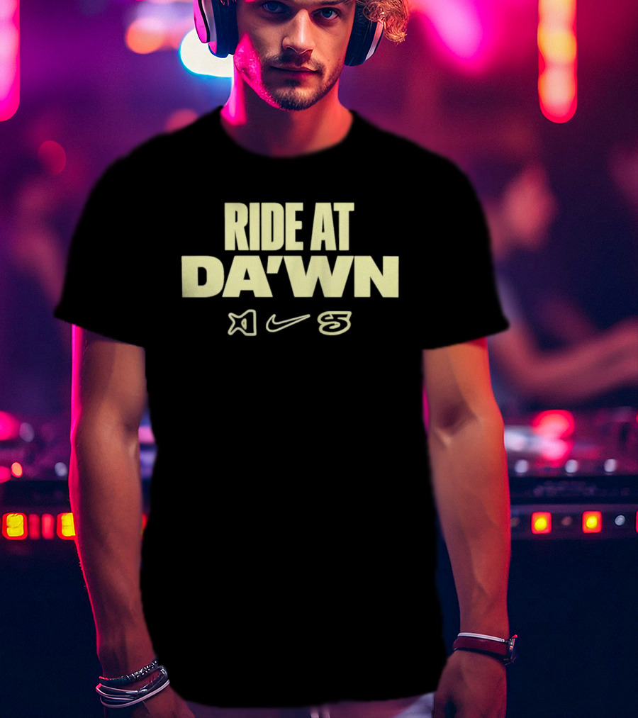 Ride At DA'WN Travis Scott Nike Cactus Jack Collaboration T-Shirt