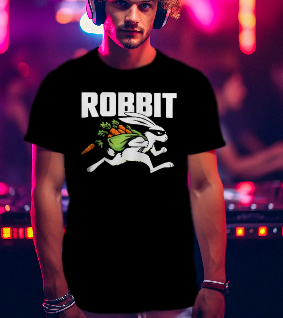 Robbit Rabbit Thief Robber Bunny With Carrots T-Shirt