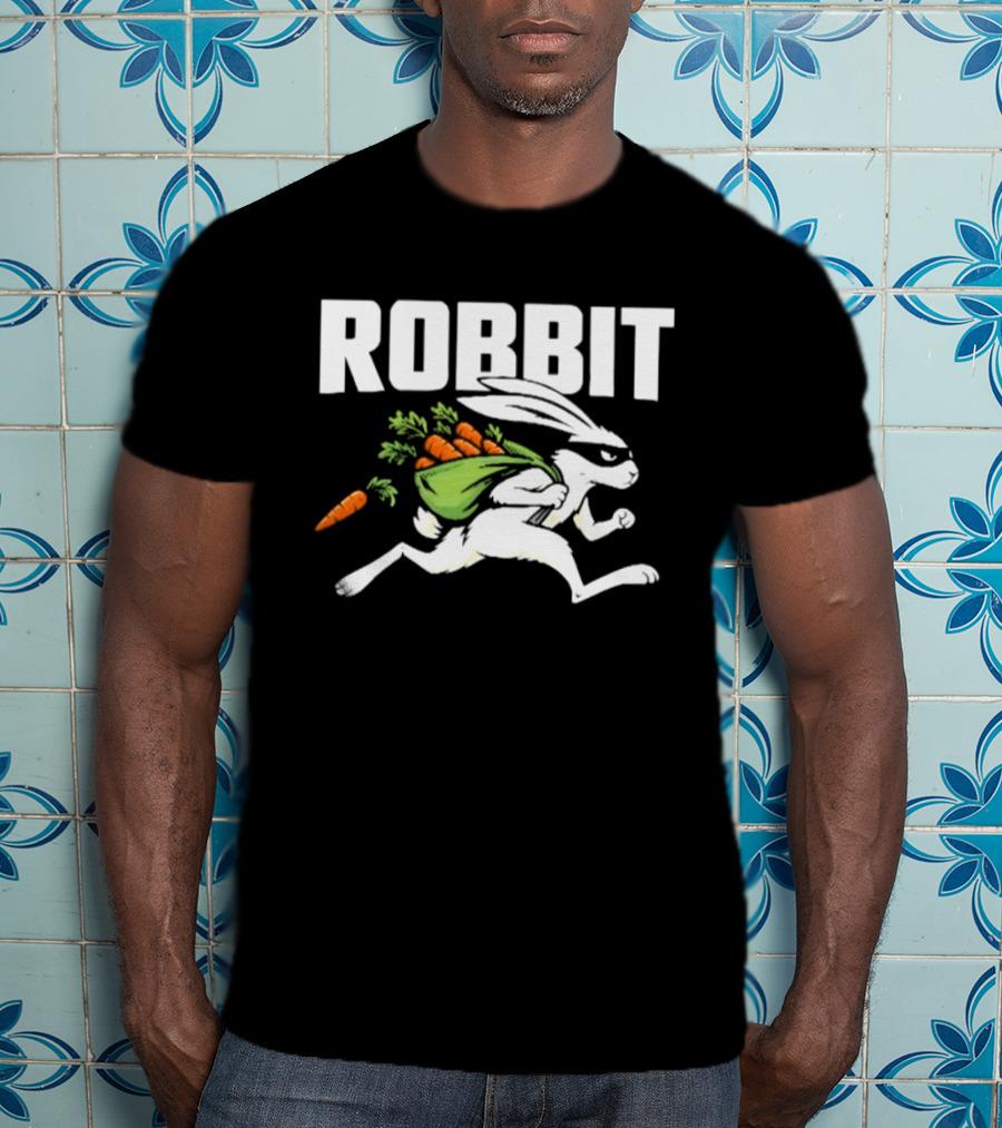 Robbit Rabbit Thief Robber Bunny With Carrots T-Shirt