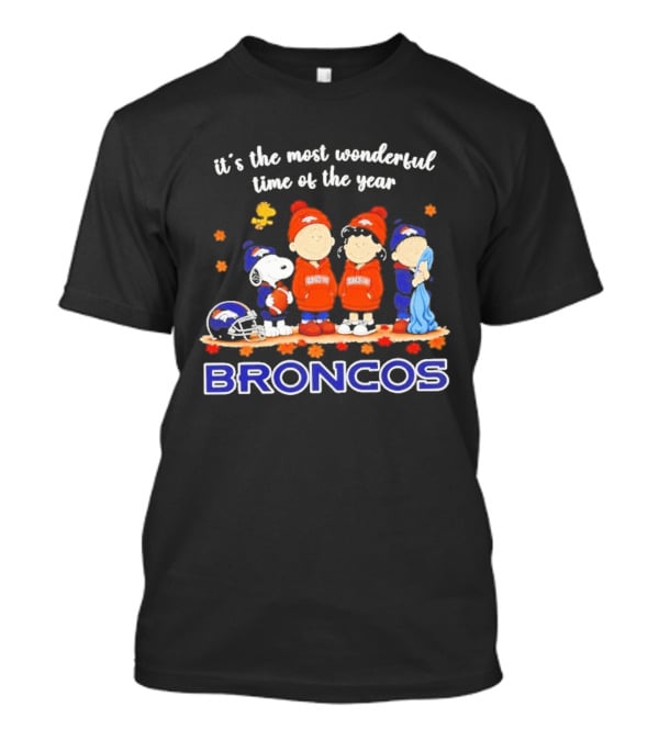 It's The Most Wonderful Time Of The Year Peanuts Denver Broncos Halloween T-Shirt