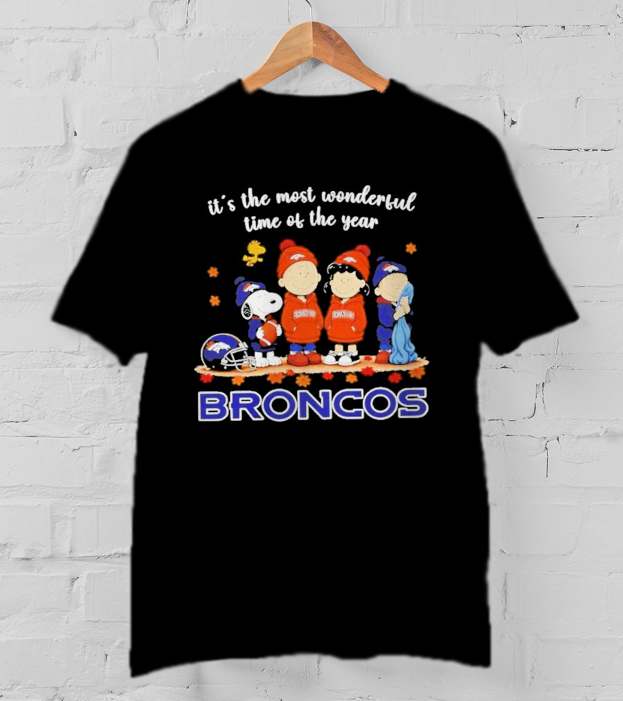 It's The Most Wonderful Time Of The Year Peanuts Denver Broncos Halloween T-Shirt