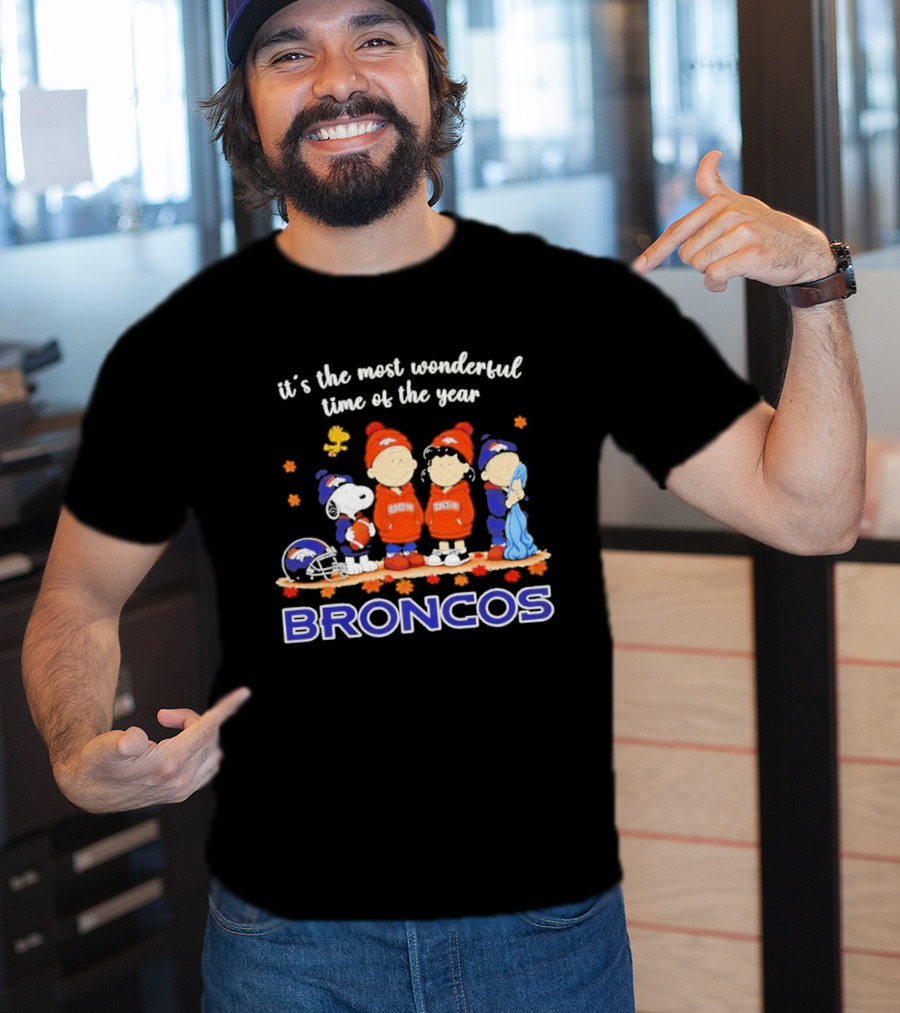 It's The Most Wonderful Time Of The Year Peanuts Denver Broncos Halloween T-Shirt