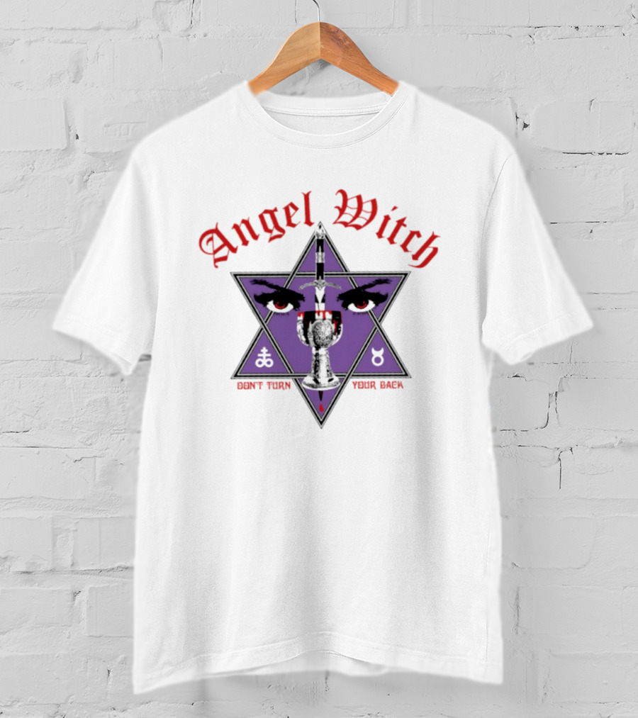 Angel Witch Don't Turn Your Back Heavy Metal Star Eyes Grail T-Shirt