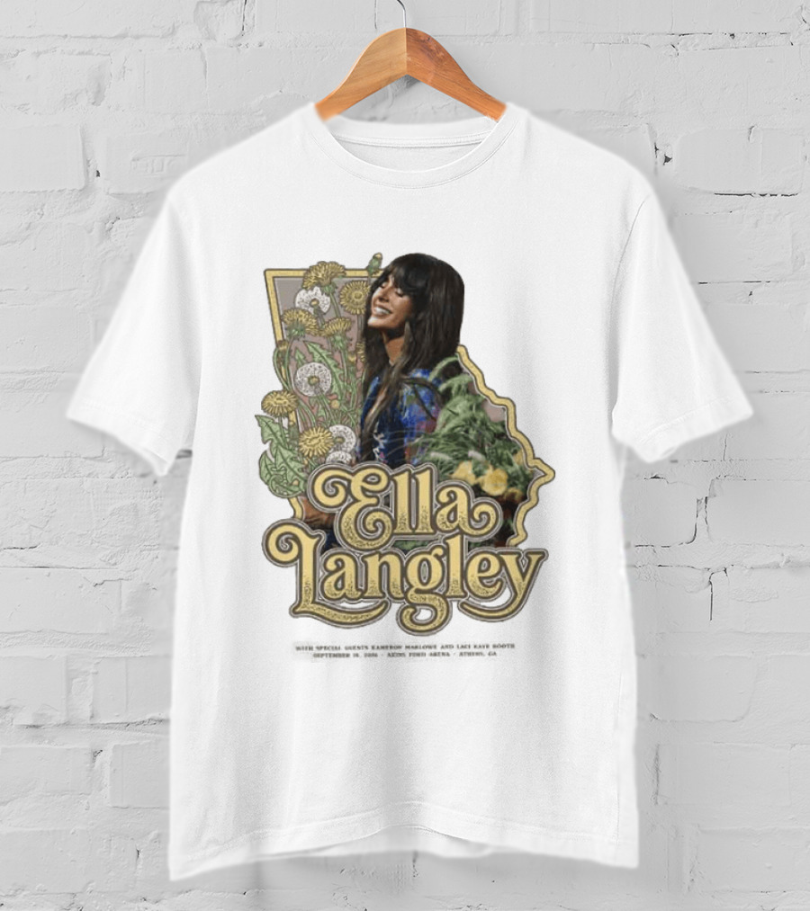 Ella Langley Akions Ford Arena 2026 Tour Athens GA September 18th Floral T-Shirt