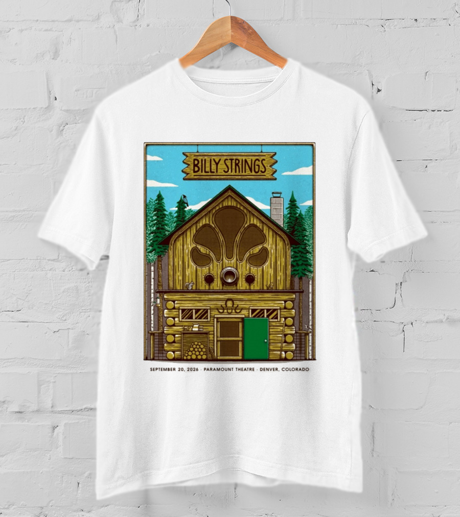 Billy Strings Fall Tour 2026 Paramount Theatre Denver September 20 Mike Tallman T-Shirt