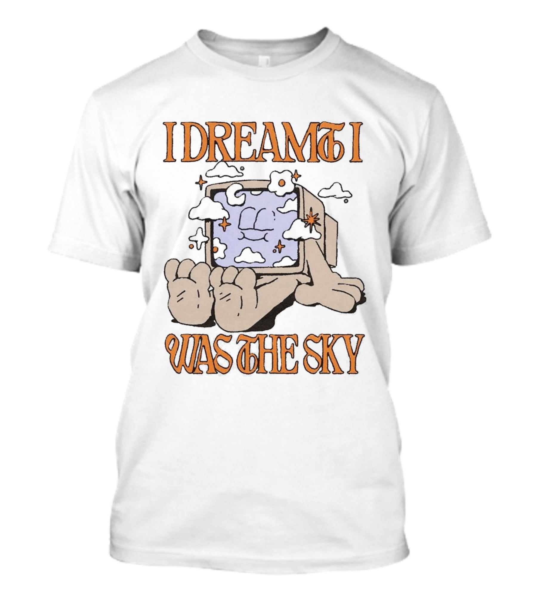 Groovy I Dreamed I Was The Sky Aesthetic Computer Clouds T-Shirt