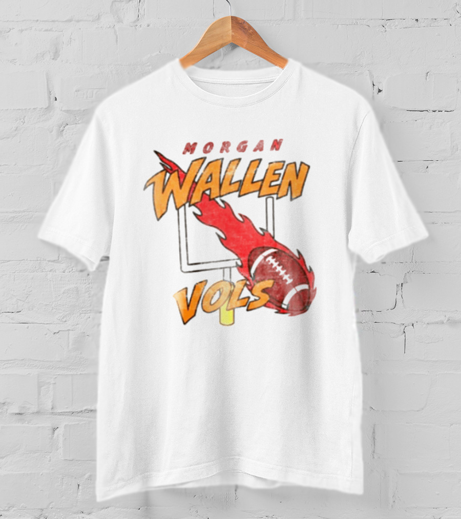 Morgan Wallen Vols Football Flame T-Shirt