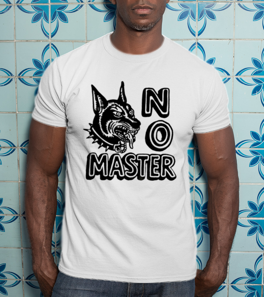 No Master Doberman Anarchist Dog Punk T-Shirt