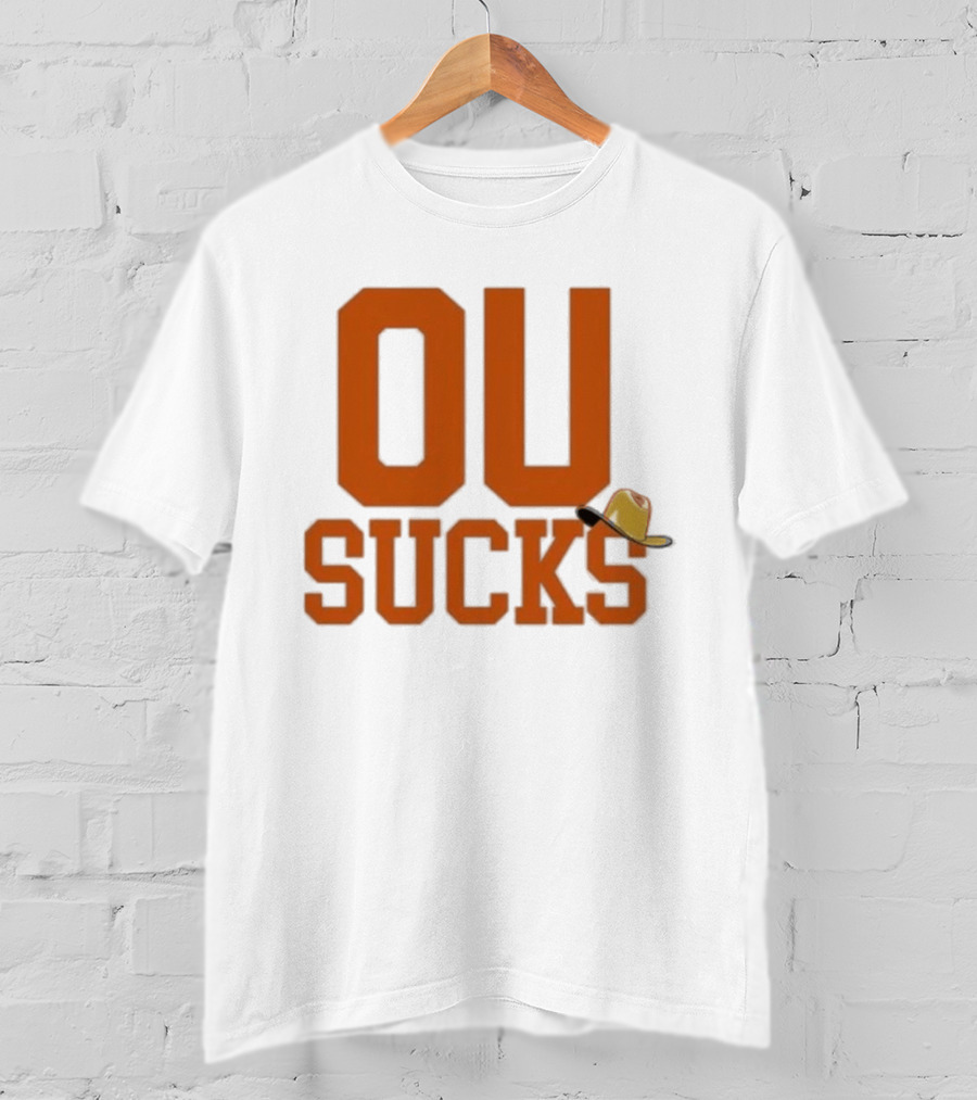 OU Sucks Cowboy Hat Orange Rivalry T-Shirt