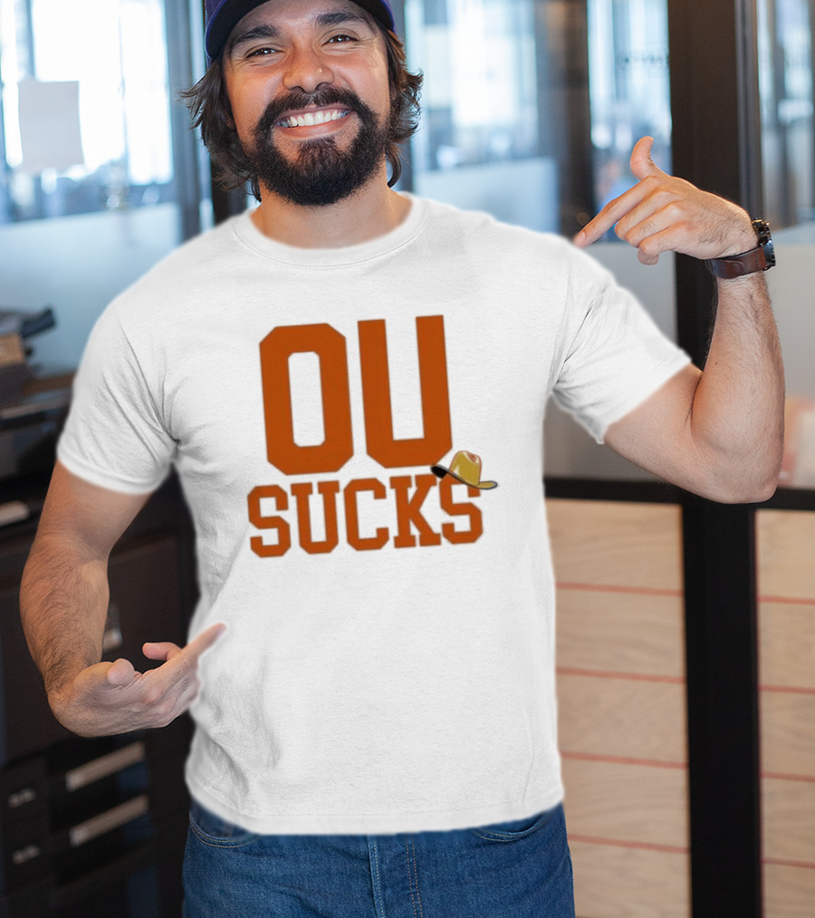 OU Sucks Cowboy Hat Orange Rivalry T-Shirt