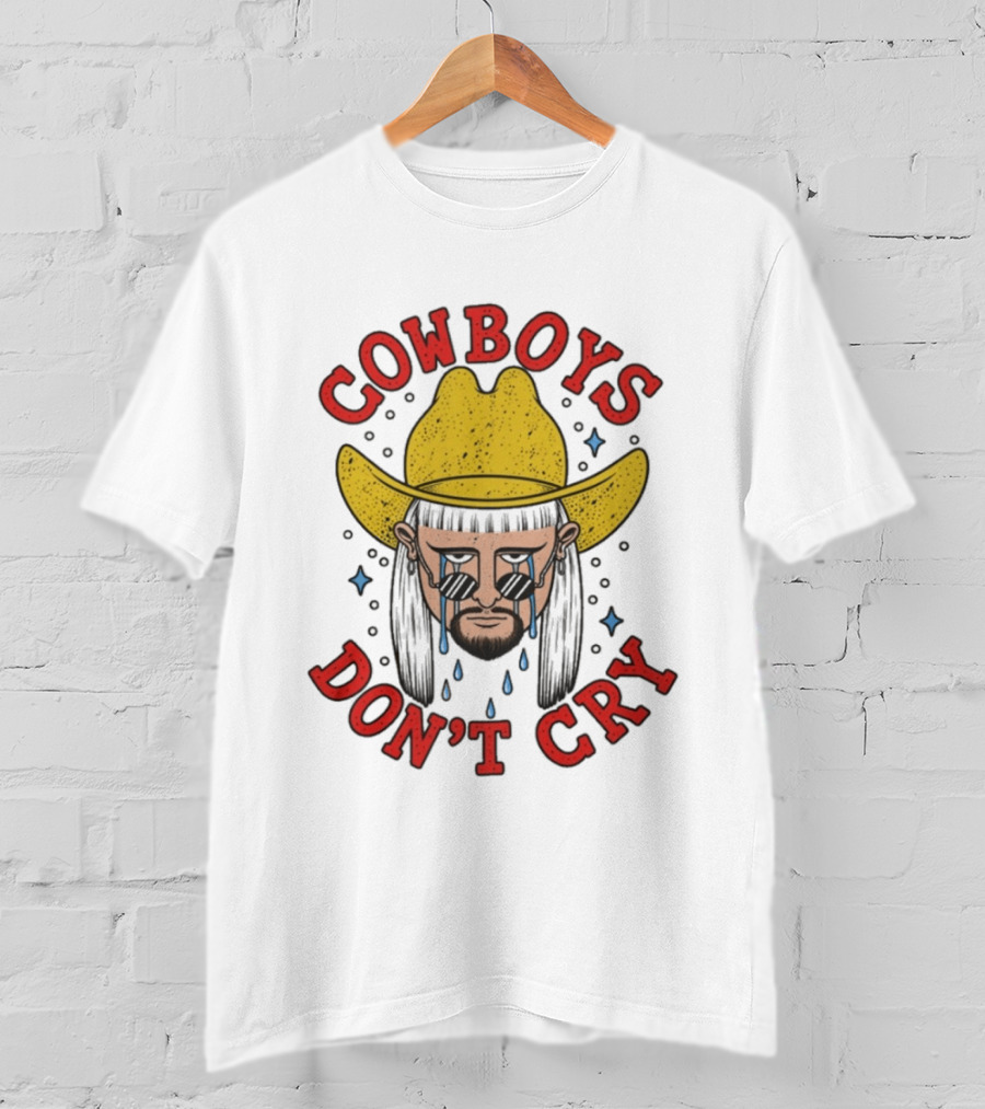 Oliver Tree Cowboys Don't Cry Yellow Hat And Sunglasses T-Shirt