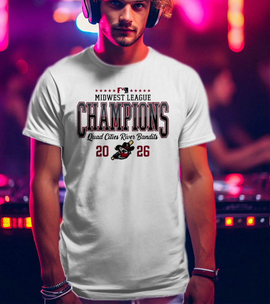 Midwest League Champions 2026 Quad Cities River Bandits T-Shirt
