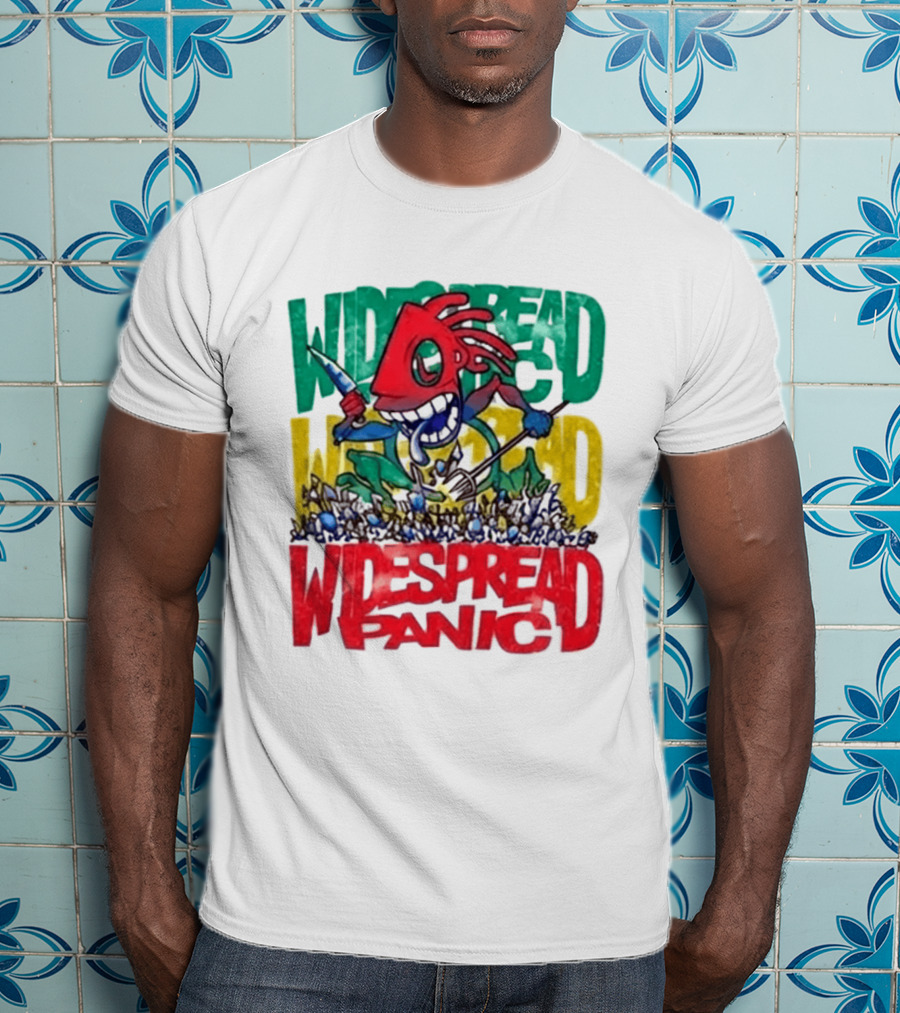 Widespread Panic Wilmington NC Kaiju Note Eater T-Shirt