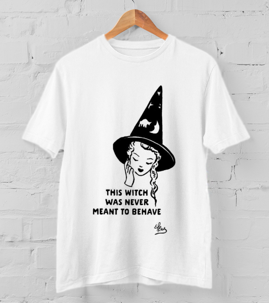 Witch Hat Girl This Witch Was Never Meant To Behave Aesthetic T-Shirt